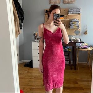 Vintage Pink Midi Dress